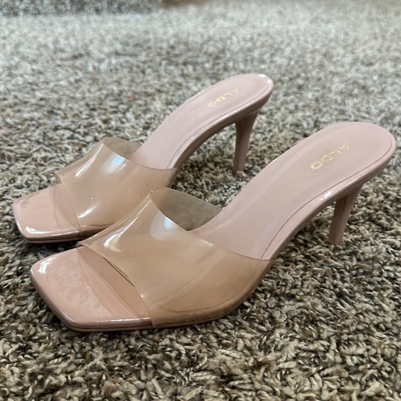 Aldo Cassilia Medium Beige Heeled Mule Stiletto heel - Picture 4 of 8